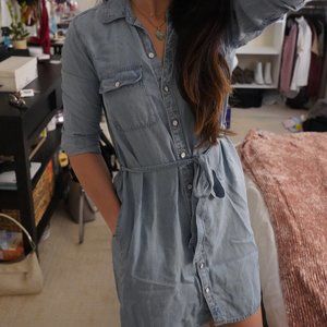 Gap Denim Button Down Midi Dress